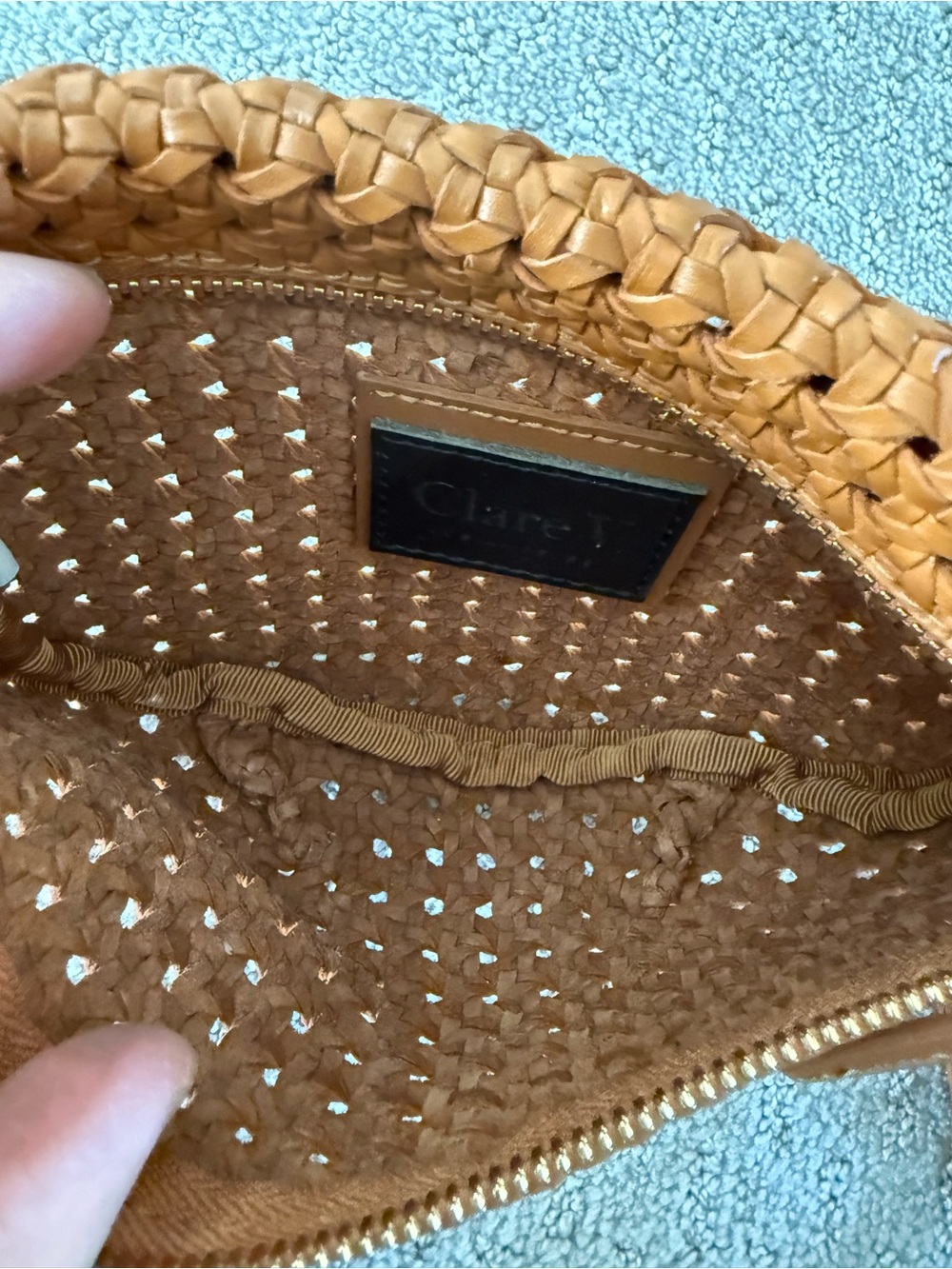 Clare V. Petite Fanny Rattan Woven Leather Belt Bag - Picture 11 of 14